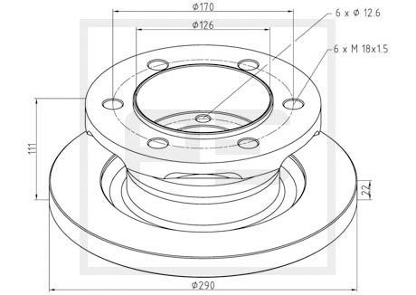 PE AUTOMOTIVE Bremžu diski 026.661-10A